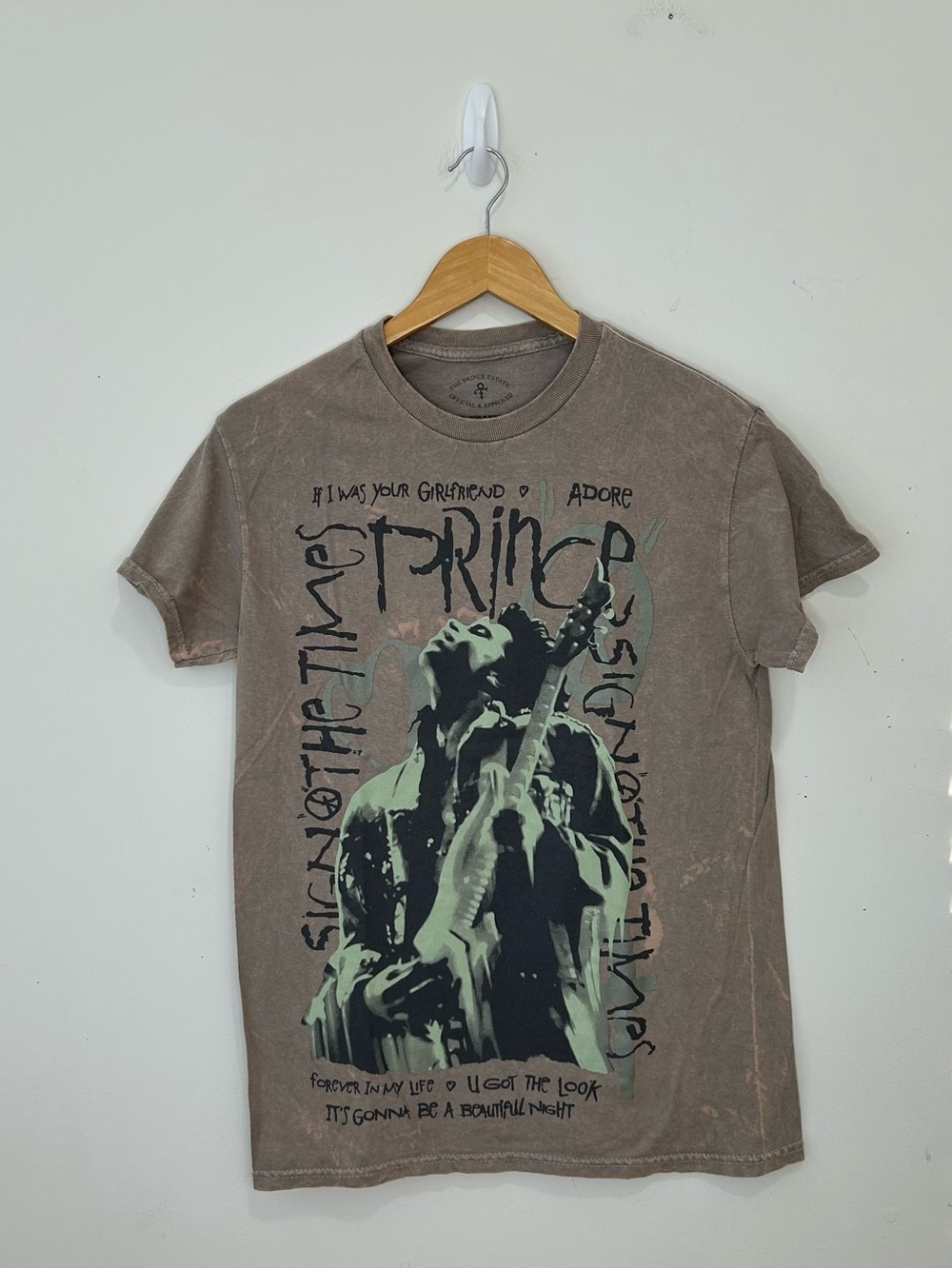 Prince Official Estate Approved Gray Graphic T-Shirt, Size S